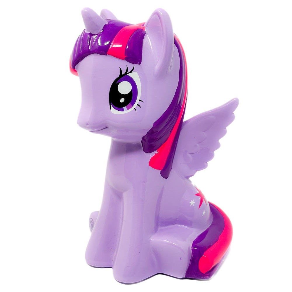 Hasbro My Little Pony Twilight Sparkle Coin Bank Purple Pegasus Unicorn 2014 FAB